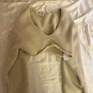 Cream/Tan off the shoulder sweater